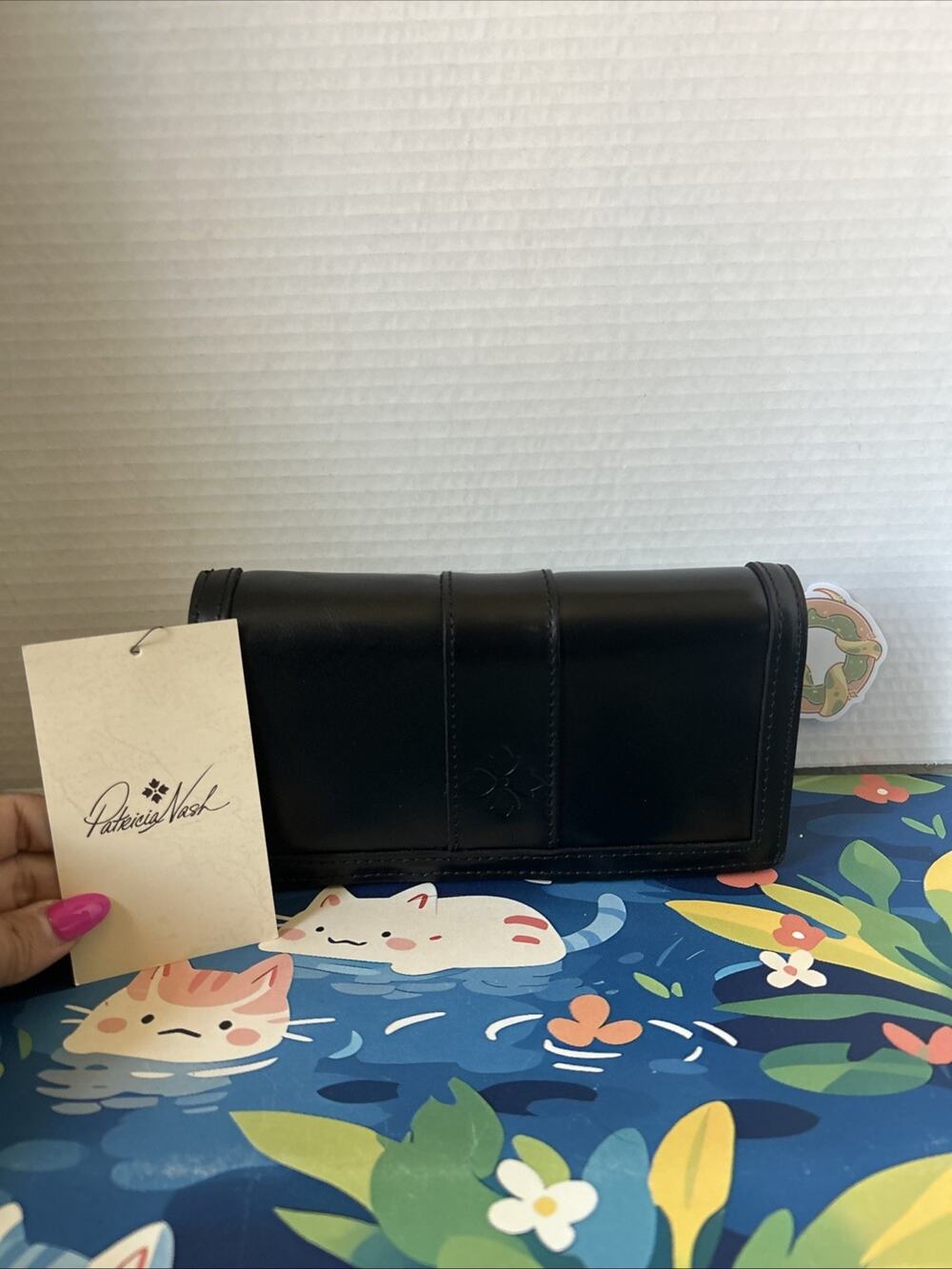 Patricia Nash Gemma Chain Leather Crossbody Black NWT $149